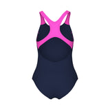 GIRL'S ARENA REFLECTING SWIMSUIT SWIM PRO BACK - NAVY/PINK