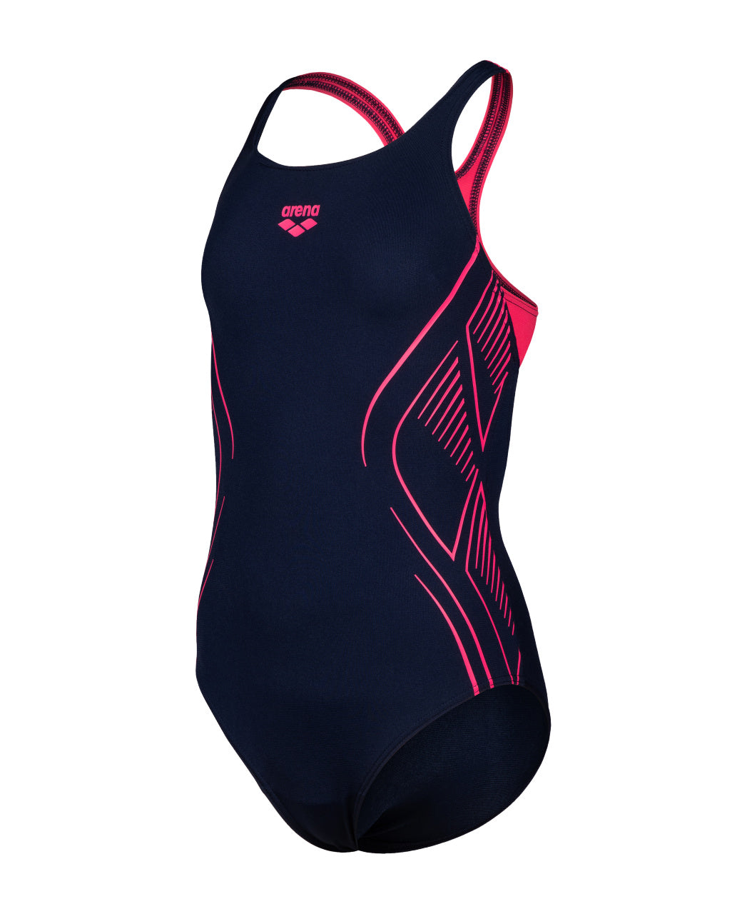 ARENA REFLECTING SWIMSUIT SWIM PRO BACK - NAVY/PINK