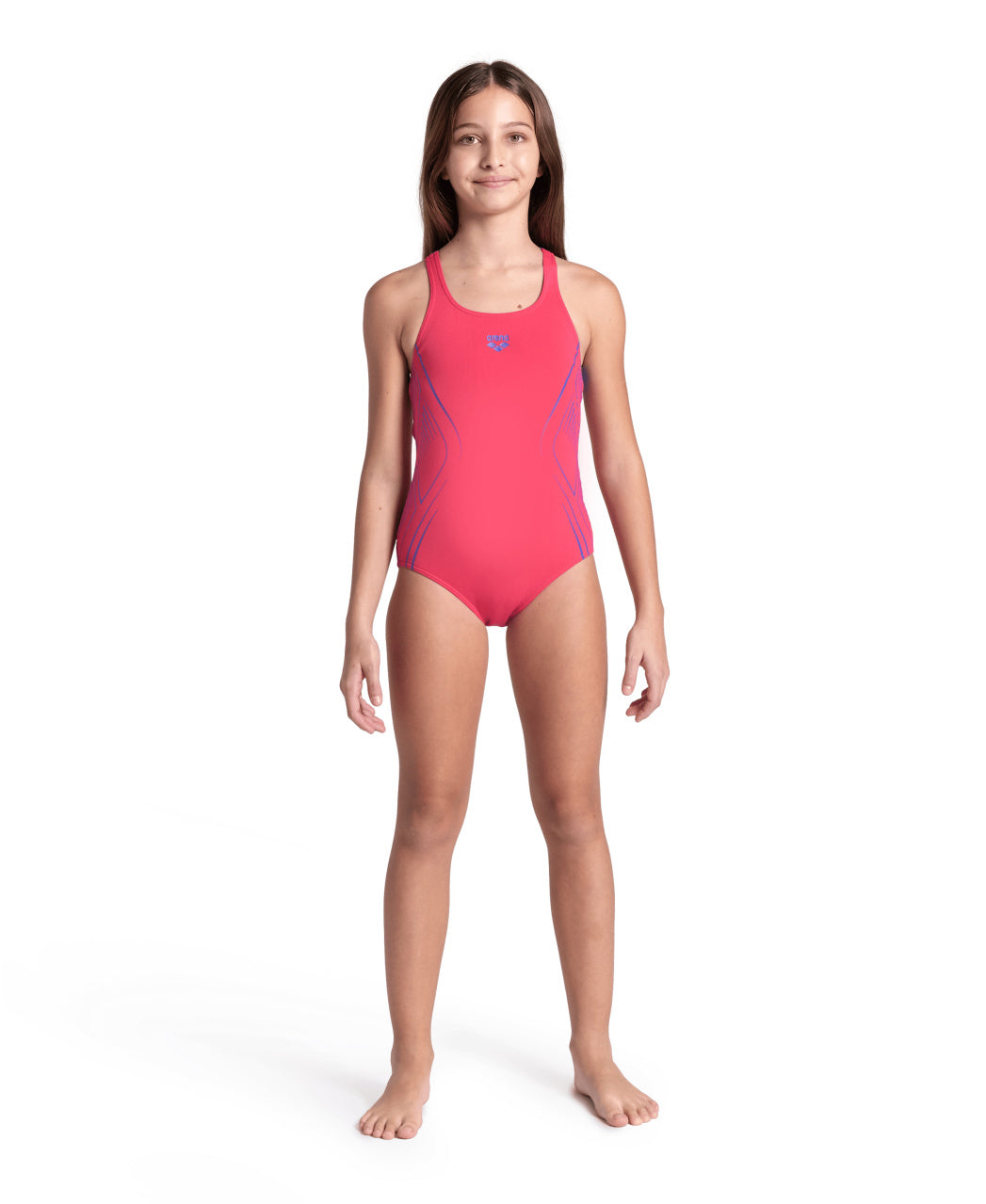 GIRL'S ARENA REFLECTING SWIMSUIT SWIM PRO BACK - PINK