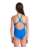 GIRL'S ARENA SHAKING SWIMSUIT V BACK - BLUE