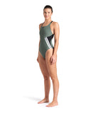 WOMEN'S ARENA STRIPE SWIMSUIT SWIM PRO BACK