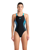 ARENA OPENINGS SWIMSUIT V BACK - BLACK/BLUE