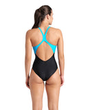 ARENA OPENINGS SWIMSUIT V BACK - BLACK/BLUE