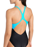 ARENA OPENINGS SWIMSUIT V BACK - BLACK/BLUE