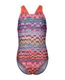 GIRL'S ARENA ONDULATION SWIMSUIT SWIM PRO BACK - MULTI