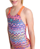 GIRL'S ARENA ONDULATION SWIMSUIT SWIM PRO BACK - MULTI