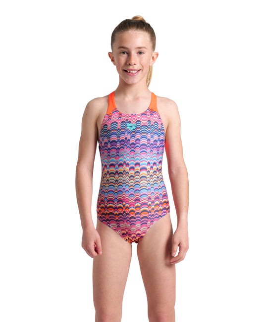 GIRL'S ARENA ONDULATION SWIMSUIT SWIM PRO BACK - MULTI