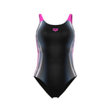 ARENA SMILE SWIMSUIT U BACK - BLACK/PINK