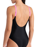 ARENA SMILE SWIMSUIT U BACK - BLACK/PINK