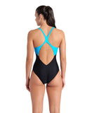WOMEN'S ARENA OPENINGS SWIMSUIT V BACK BLACK