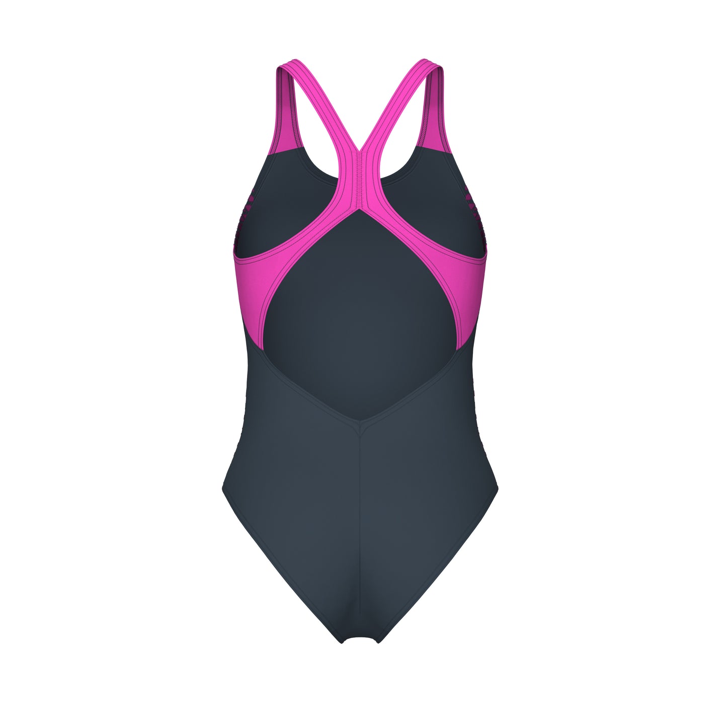 WOMEN'S ARENA OPENINGS SWIMSUIT V BACK ASPHALT