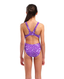 GIRL'S ARENA ESCAPE SWIMSUIT SWIM TECH L BLACK-TEA