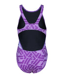 GIRL'S ARENA ESCAPE SWIMSUIT SWIM TECH L BLACK-TEA