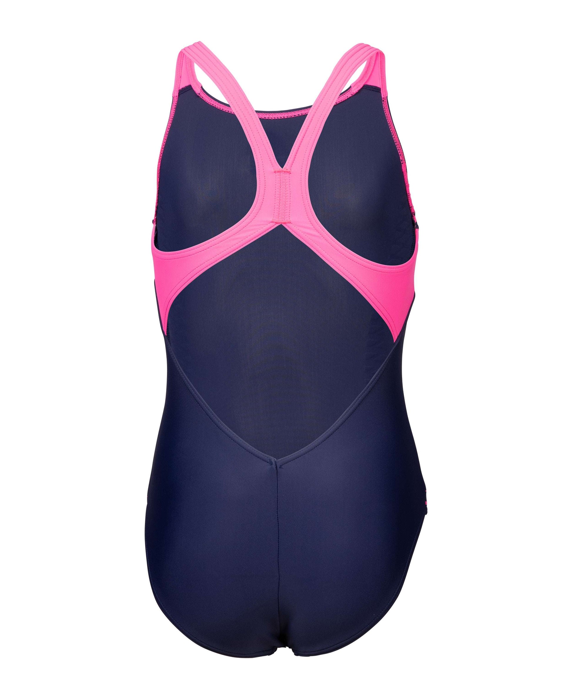 GIRL'S ARENA OPENINGS SWIMSUIT V BACK NAVY