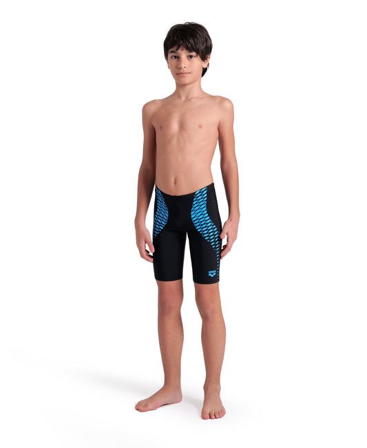 BOY'S  ARENA OPENINGS SWIM JAMMER BLACK-TURQUOISE