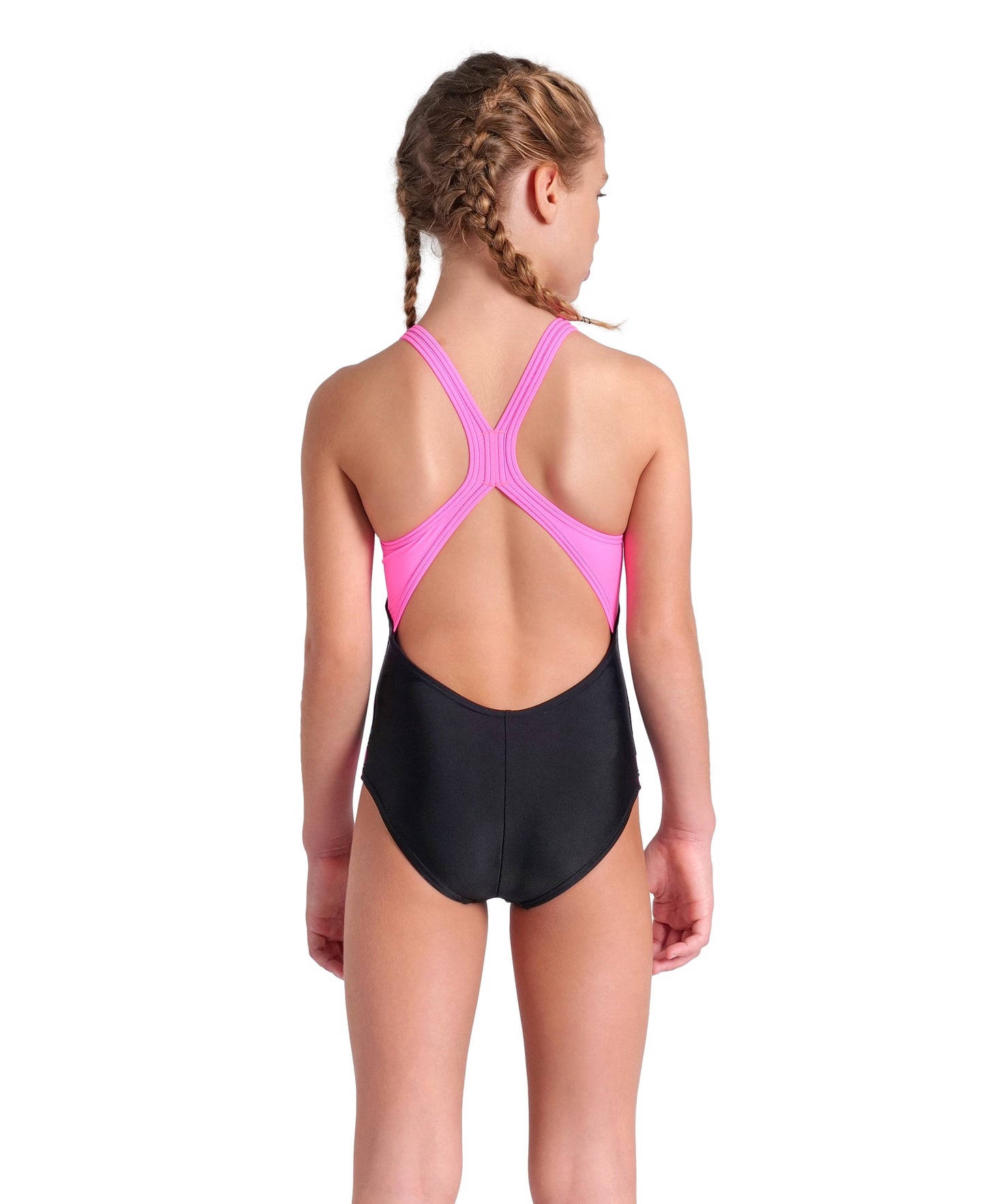 GIRL'S ARENA RHYTHM SWIMSUIT V BACK BLACK MULTI