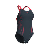 WOMEN'S ARENA POSEIDONIA SWIMSUIT SWIM PRO BACK ASPHALT-CORAL