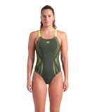 WOMEN'S ARENA POSEIDONIA SWIMSUIT SWIM PRO BACK DARK SAGE