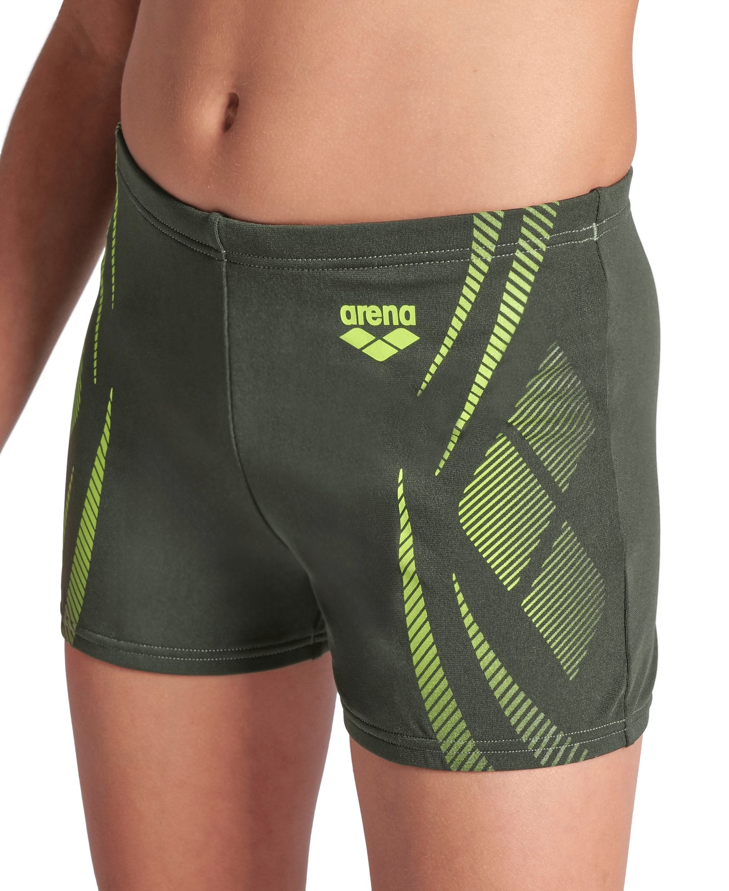 BOY'S ARENA POSEIDONIA SWIM SHORT DARK SAGE