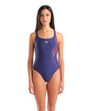 WOMEN'S ARENA SCRATCH SWIMSUIT CONTROL PRO BACK BLUE-PINK