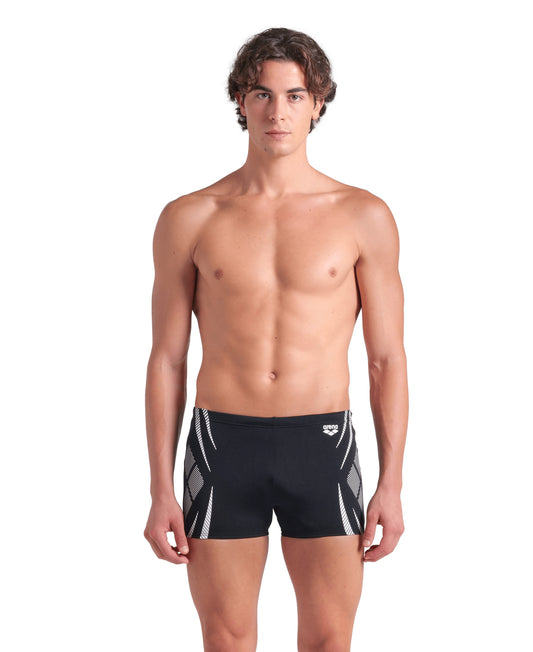 MEN'S ARENA POSEIDONIA SWIM SHORT BLACK-WHITE