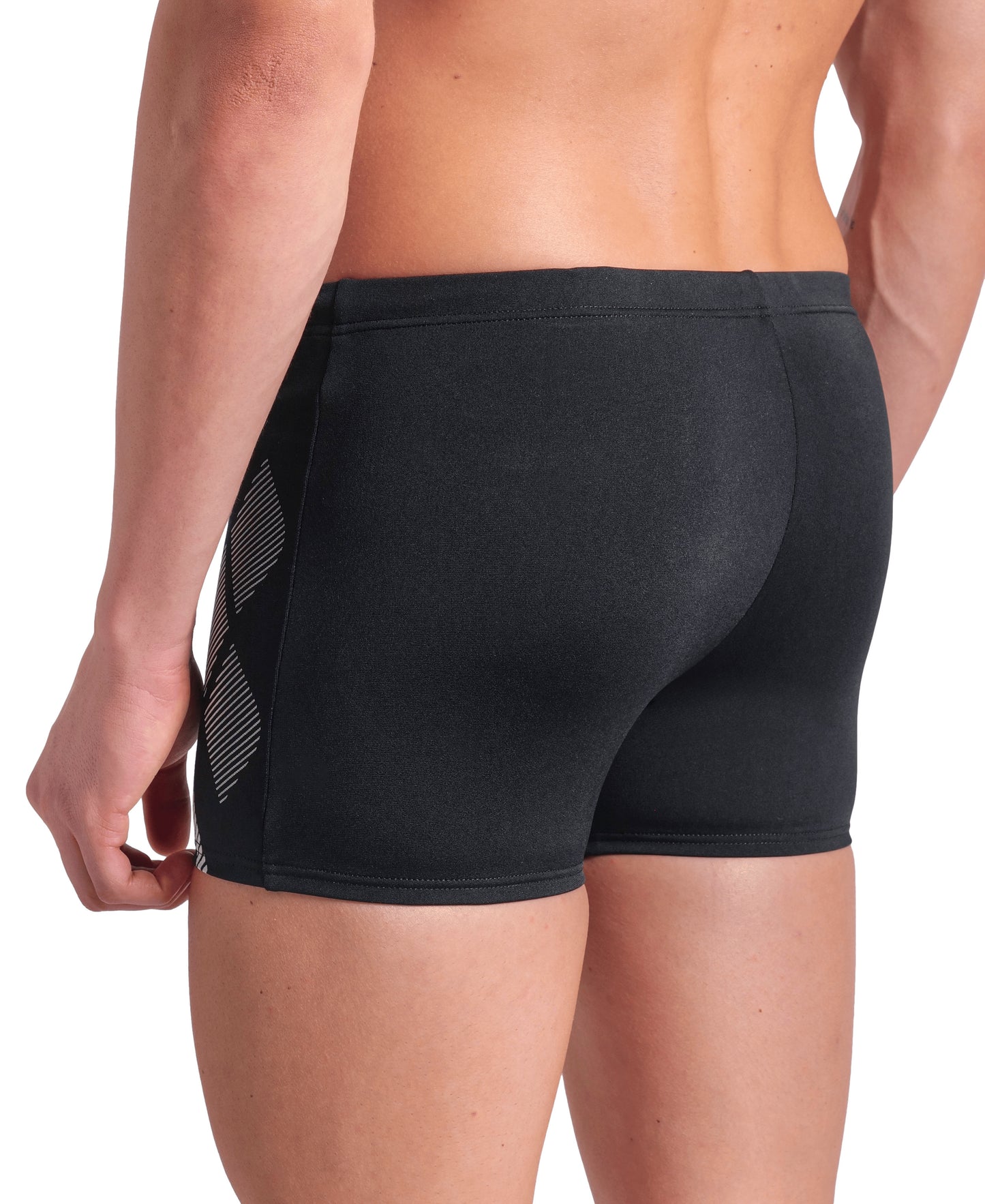 MEN'S ARENA POSEIDONIA SWIM SHORT BLACK-WHITE