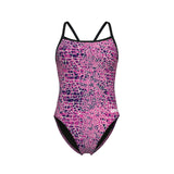 Arena Snakeskin Challenge Back Swimsuit – Pink