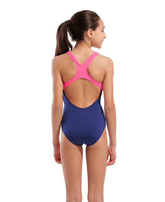 Arena Logo Badedragt Pige – Navy/Pink