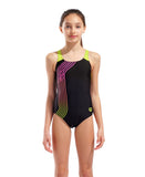 GIRL'S ARENA SOUND TRACK SWIMSUIT PRO BACK
