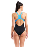 Arena Graphic Badedragt Dame – Sort/Turkis