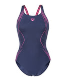 Arena Graphic Badedragt Damer – Navy/Pink