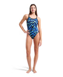 Arena Women's Wave Swimsuit Challenge Back – Black/Multi