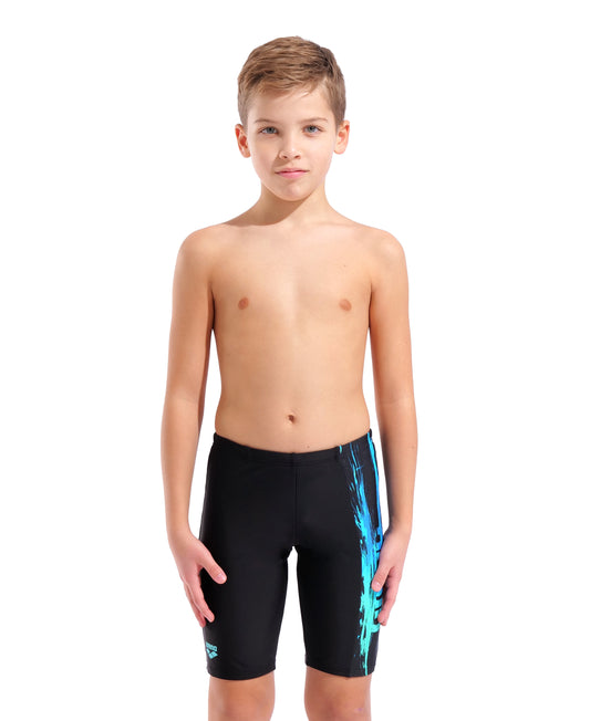 Arena Boys Paint Swim Jammer – Black/Black Multi