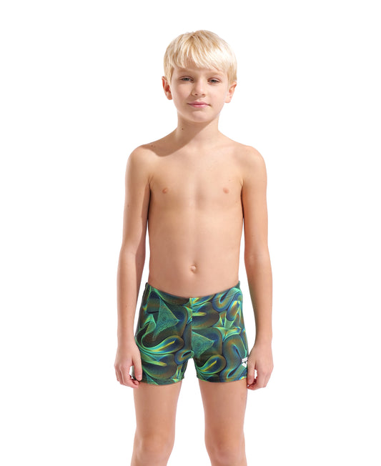 Arena Boys Connection Swim Short – Green Multi