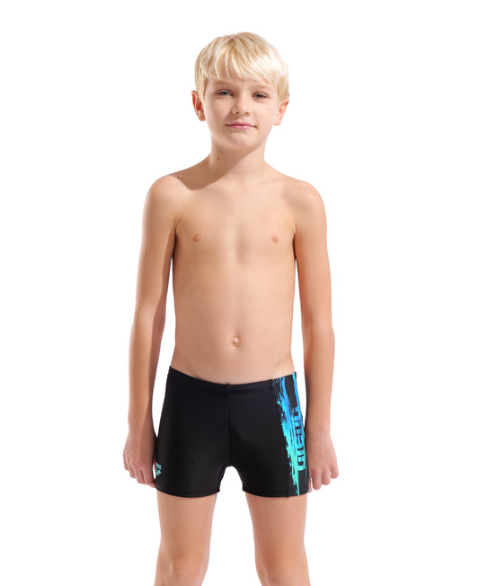 Arena Boys Paint Swim Short – Black/Black Multi