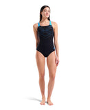 Women's Graphic badedragt - Sort/Blå