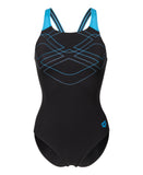 Women's Graphic badedragt - Sort/Blå