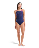 Women's Graphic badedragt - Navy/Pink