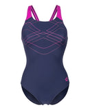 Women's Graphic badedragt - Navy/Pink
