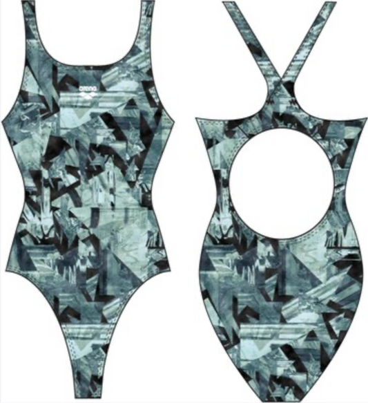 G GLITCH JR ONE PIECE L BLACK-FRESIA ROSE