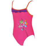 Arena AWT Rouche Badedragt Junior - Pink/Freisa Mango