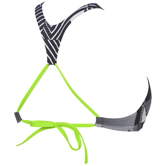 Arena Crop Think bikini top - Sort multi/Grøn