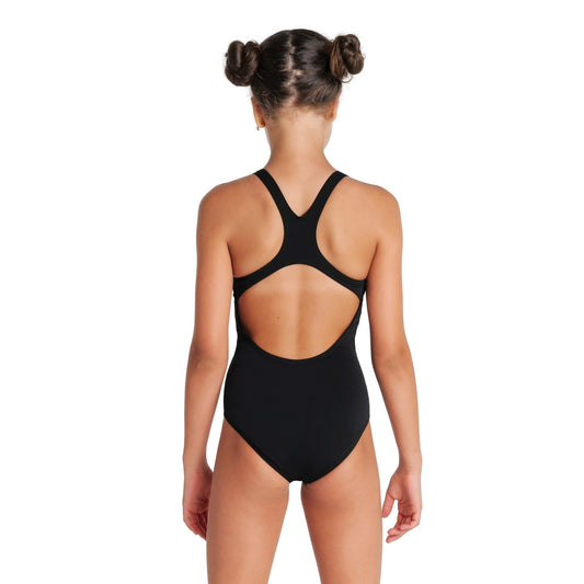 GIRL'S TEAM SWIMSUIT SWIM PRO SOLID BLACK-WHITE
