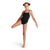 GIRL'S TEAM SWIMSUIT CHALLENGE SOLID BLACK-WHITE