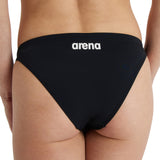 WOMEN'S TEAM SWIM BOTTOM SOLID BLACK-WHITE