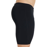 MEN'S TEAM SWIM JAMMER SOLID BLACK-WHITE