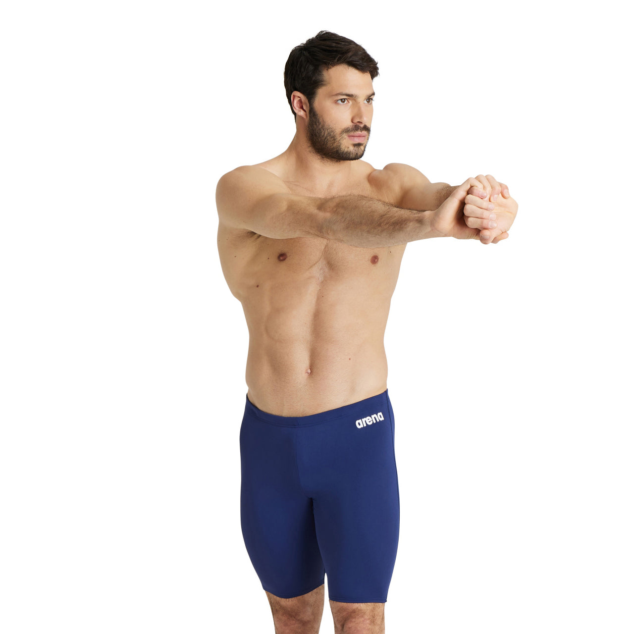 MEN'S TEAM SWIM JAMMER SOLID NAVY-WHITE