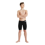 BOY'S TEAM SWIM JAMMER SOLID BLACK-WHITE