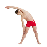 BOY'S TEAM SWIM SHORT SOLID RED-WHITE