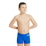 BOY'S TEAM SWIM SHORT SOLID ROYAL-WHITE